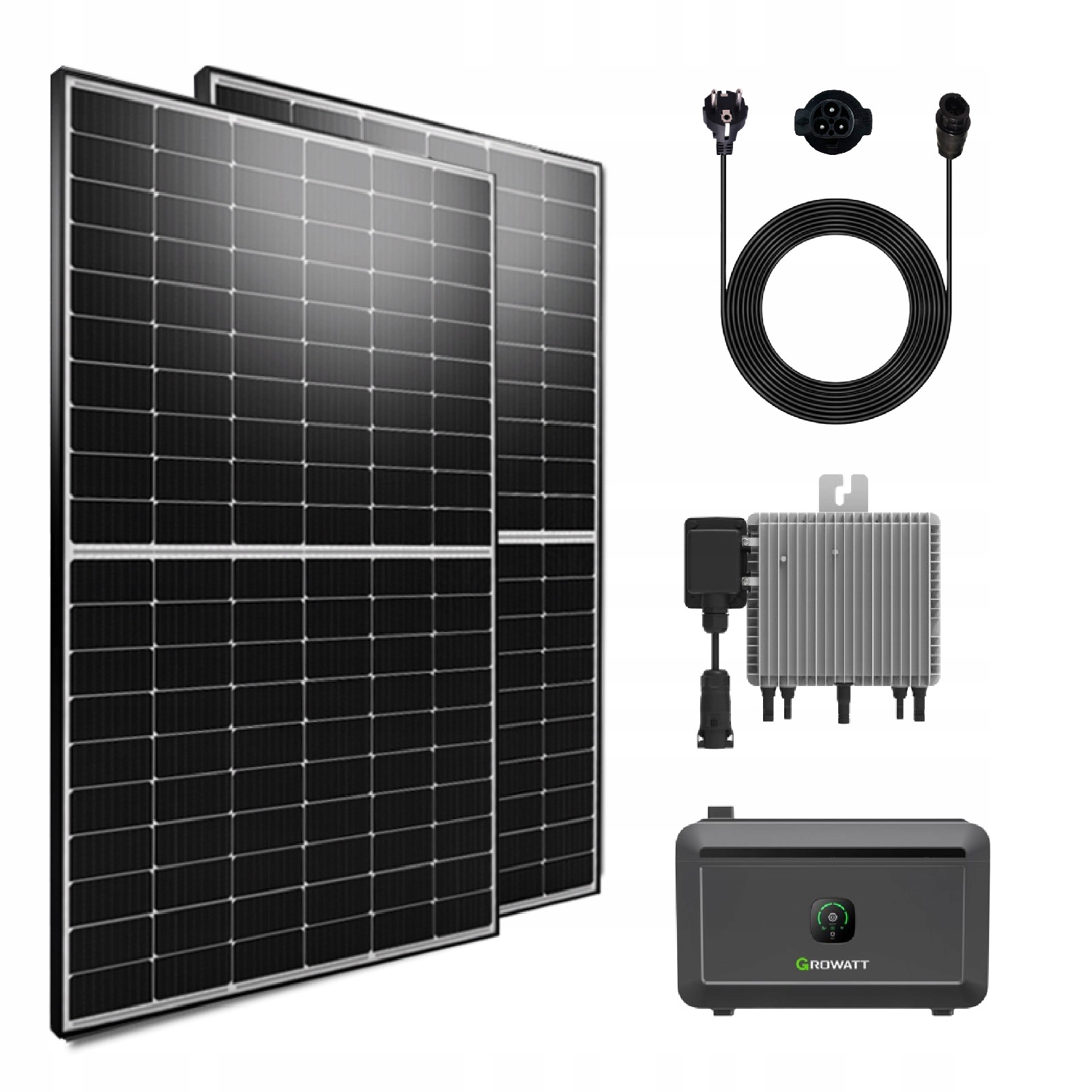 Fotovoltika balkón 1000W s Deye 800W WIFI meničom a Growatt NOAH 2000